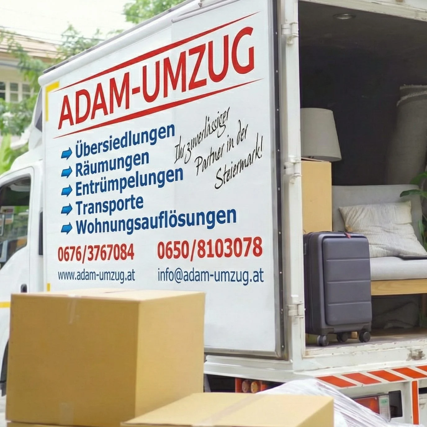 ADAM-UMZUG Transporter im Einsatz in der Steiermark